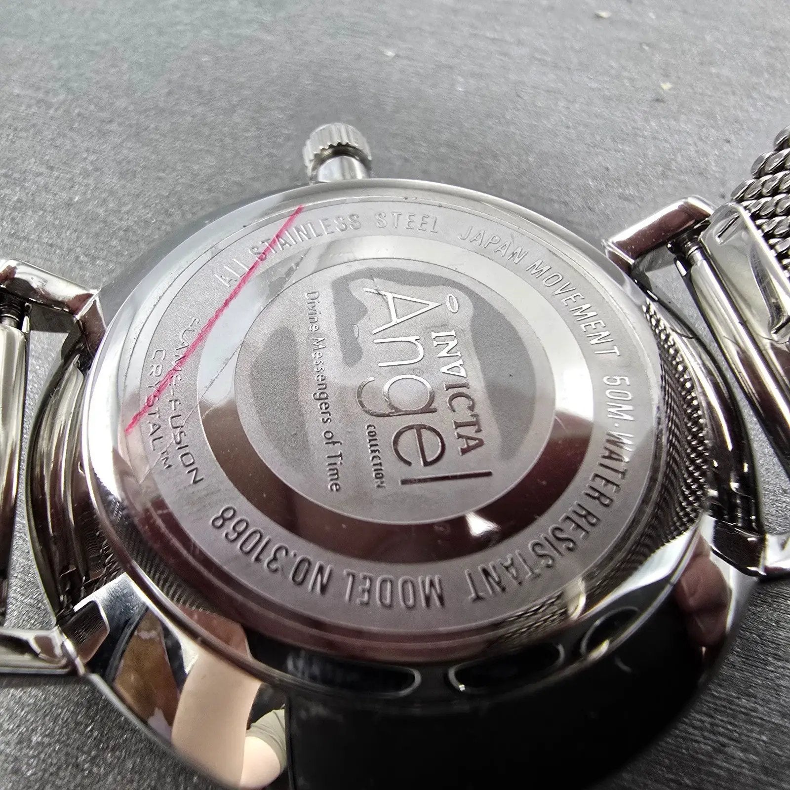 Invicta Angel Watch Women 38mm Silver Dial Silver Tone Round 31068 New Battery8
