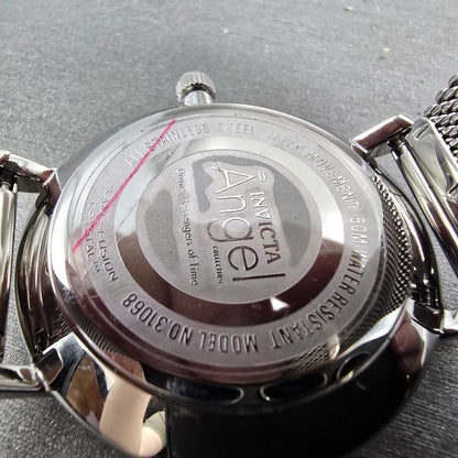 Invicta Angel Watch Women 38mm Silver Dial Silver Tone Round 31068 New Battery8