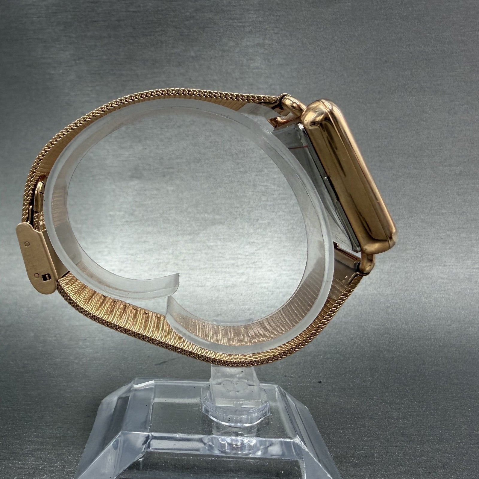 Michael Kors Brenner watch Women 31mm Rose Dial Rose Gold Tone Rectangle New Bat8