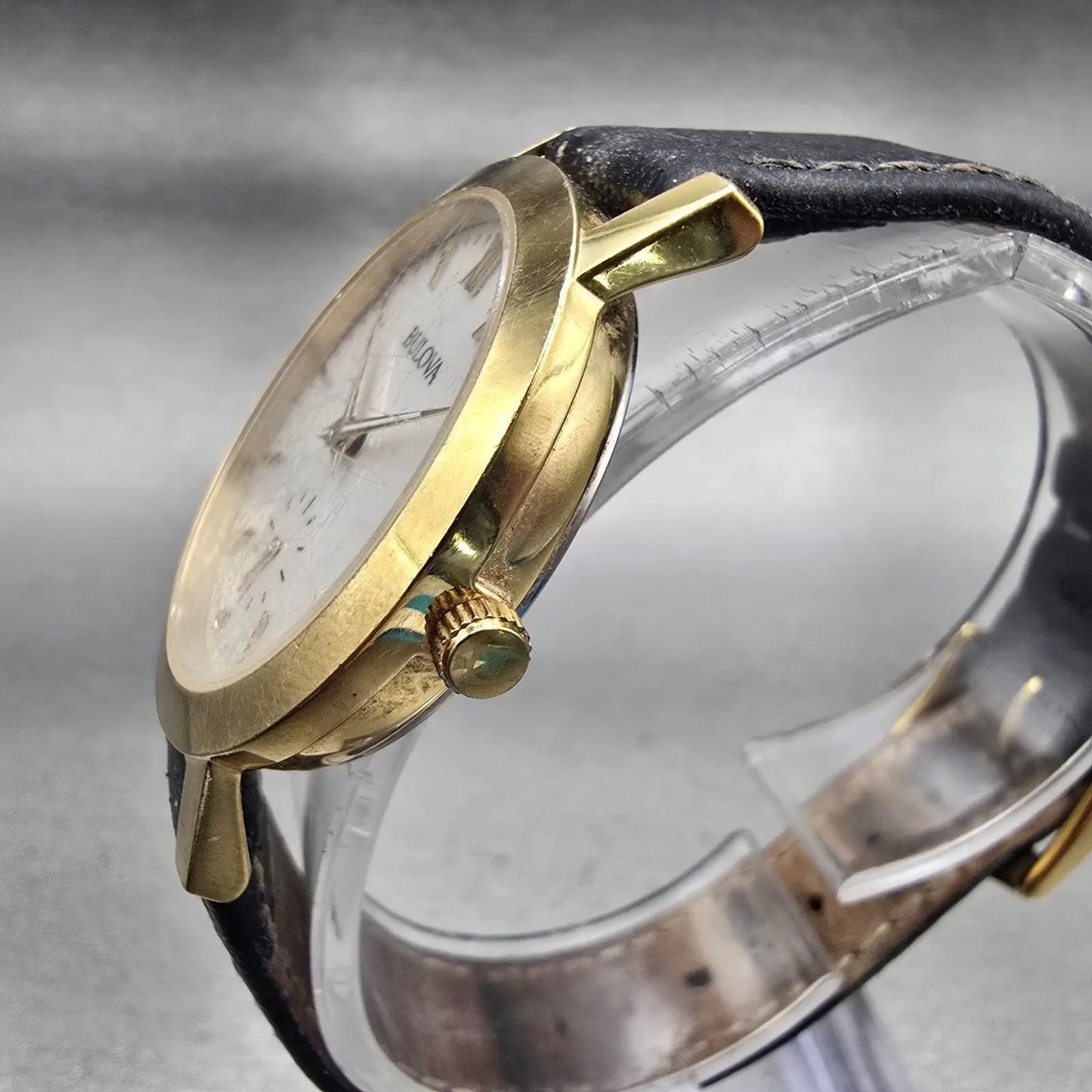 Bulova Watch Women 32mm White Dial Gold Tone Round 97L159 New Battery2