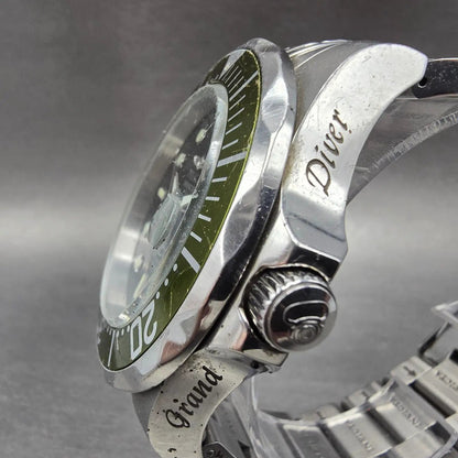 Invicta Grand Diver Automatic Watch Men 45mm Black Dial Steel Date 3047 Runs2