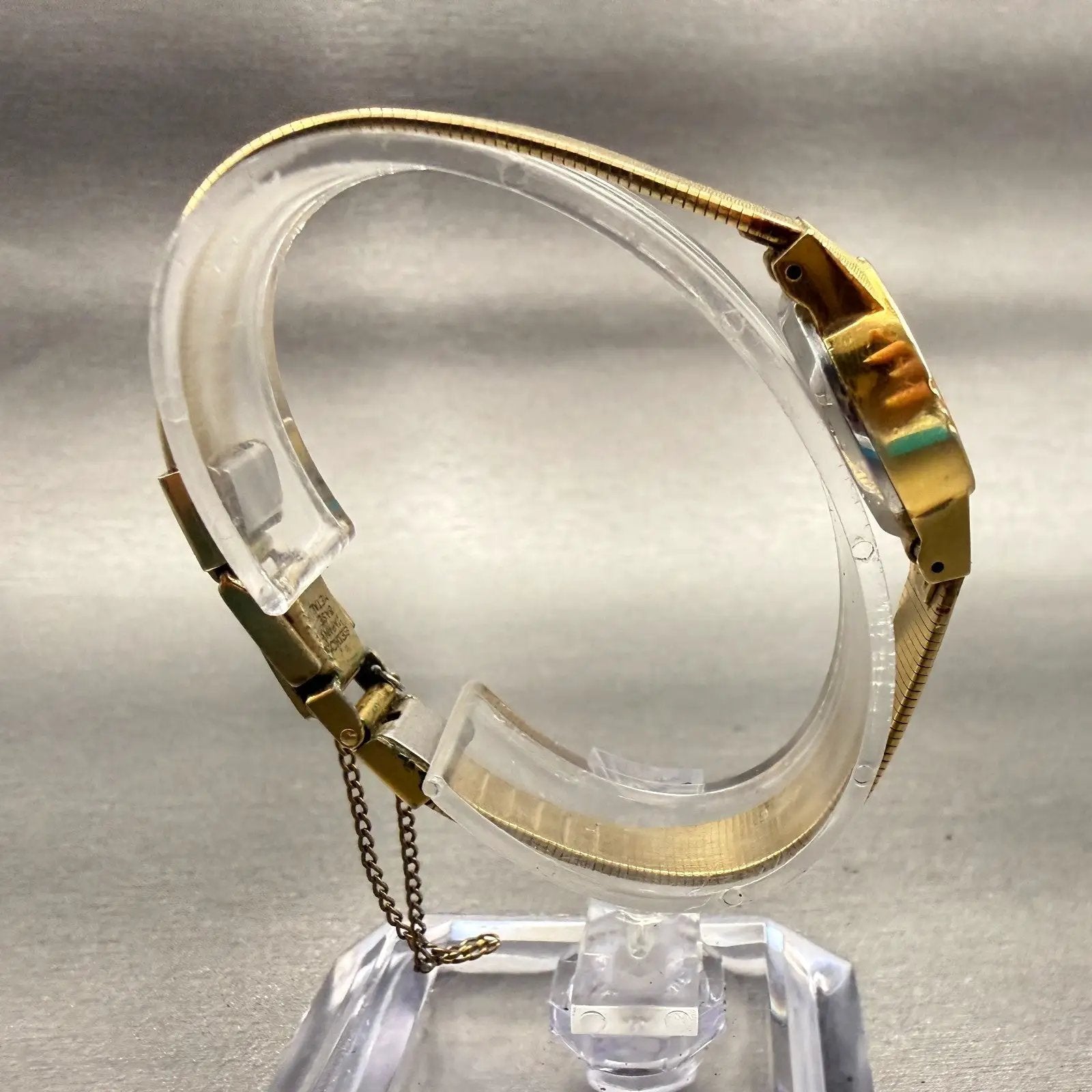 Seiko Watch Women 19mm Champagne Dial Gold Tone Round 16-0129 New Battery VTG8