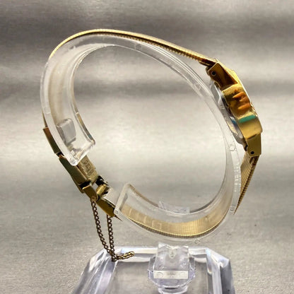 Seiko Watch Women 19mm Champagne Dial Gold Tone Round 16-0129 New Battery VTG8