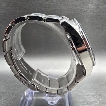 Seiko Chronograph Watch Men 40mm Black Dial Silver Date 8T67-00C0 New Batt JDM8