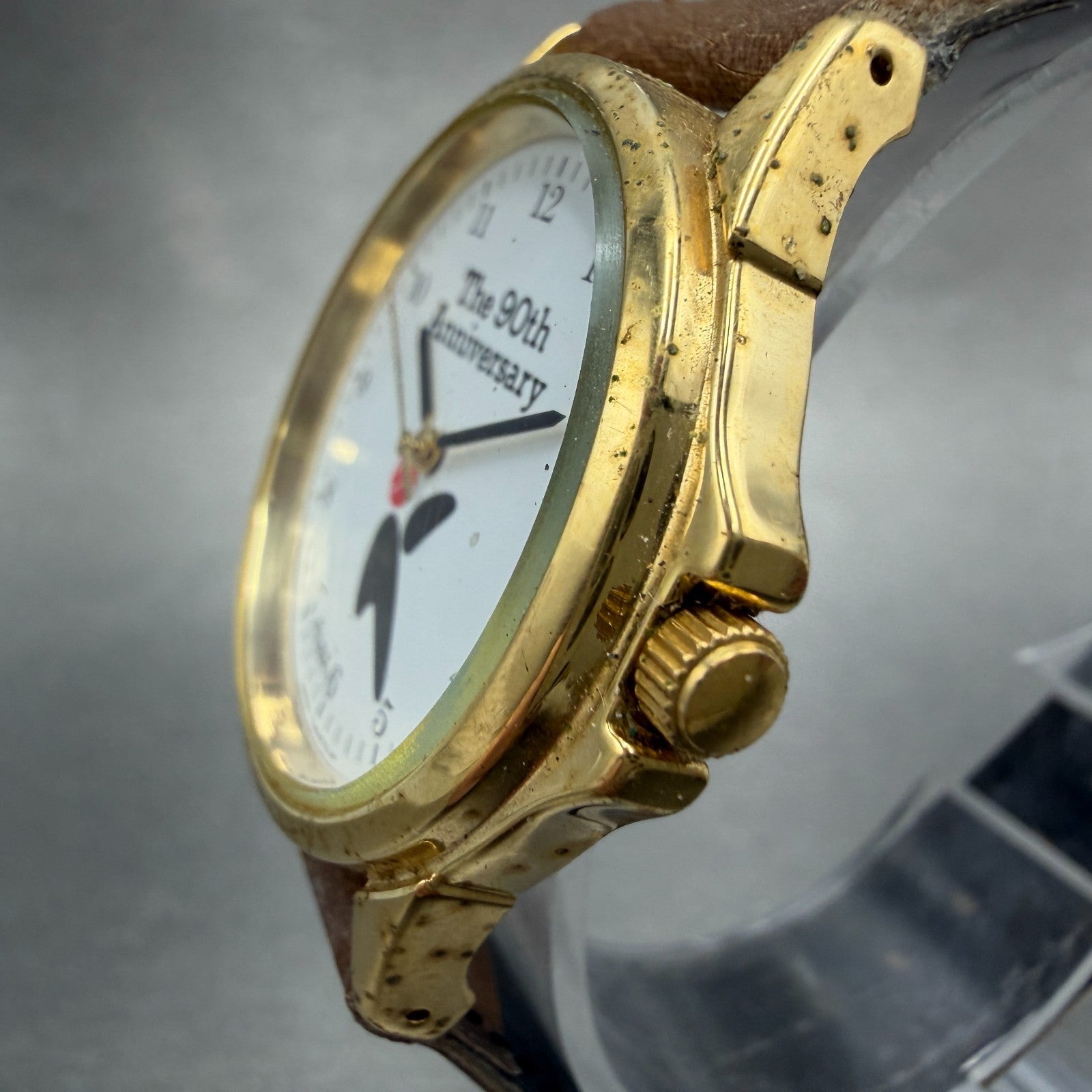 Seiko Alba Watch Men 33mm White Dial Gold Tone Round Y136-6C10 New Battery VTG2