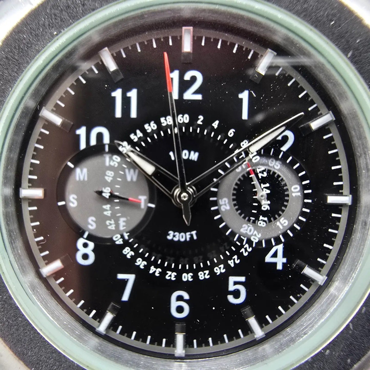 Nike Oregon Watch Men 45mm Black Dial Aluminum Daydate Round WA0050 New Battery1