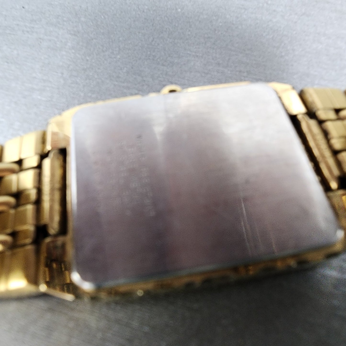 Seiko Tank Watch Men 27mm Champagne Dial Gold Tone Date 7n295b29 New Battery10