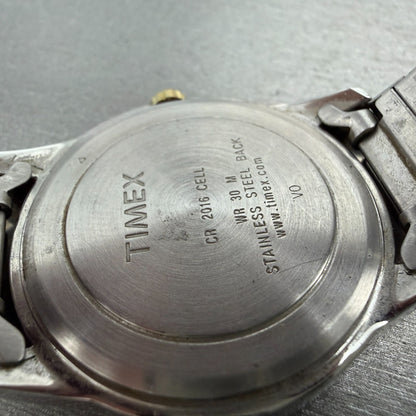 Timex Easy Reader Watch Men 36mm Silver Dial Two Tone Daydate Round New Battery9