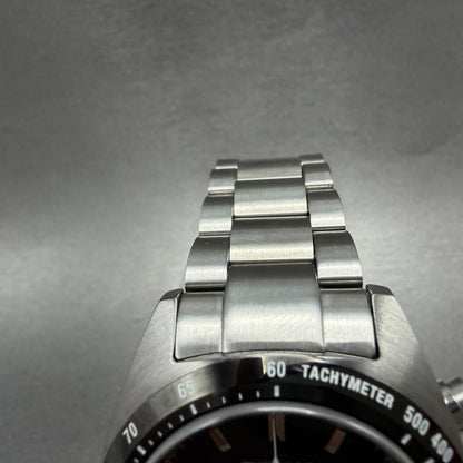 Seiko Prospex Chronograph Watch Men 39mm Black Dial Silver Tone Date Solar Runs4