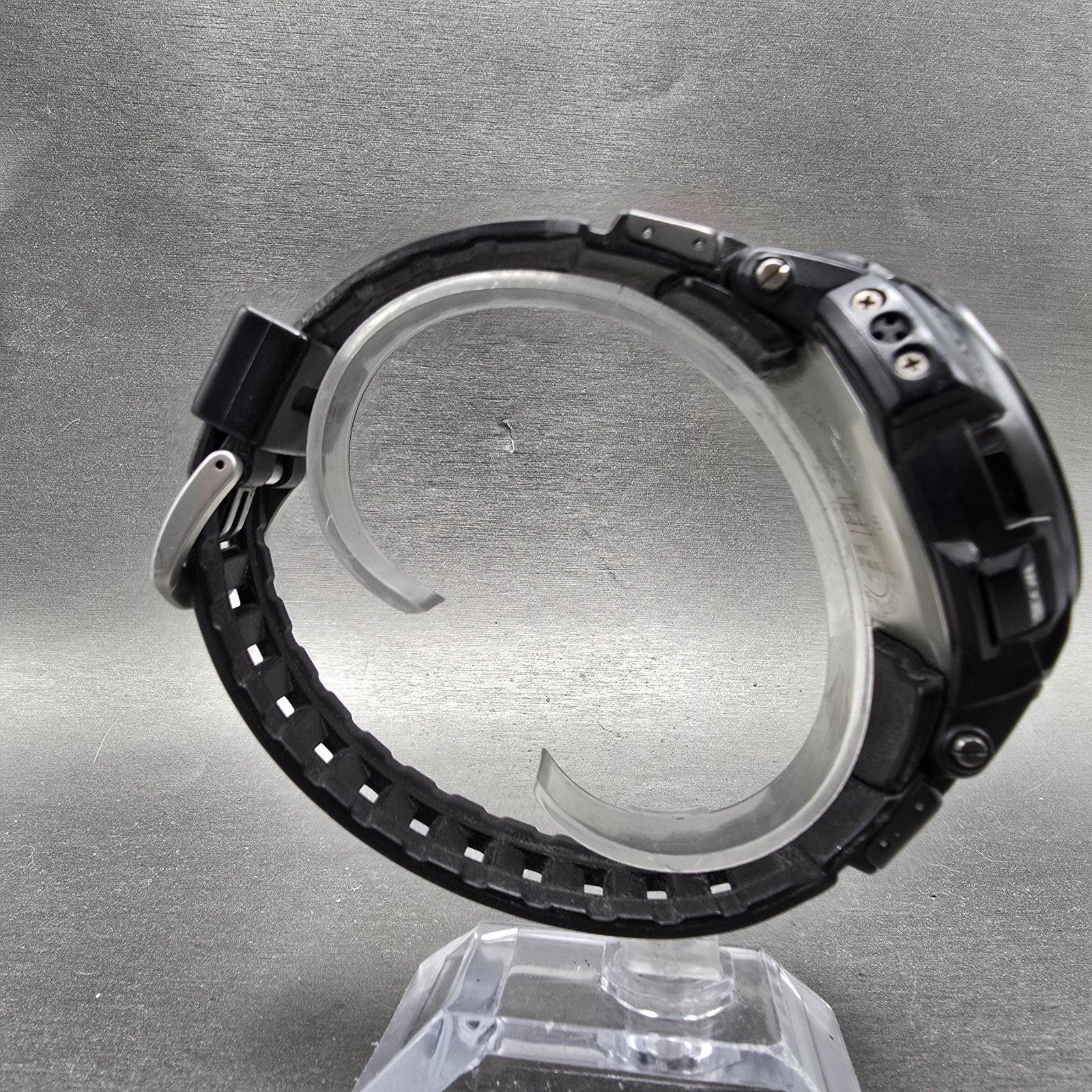 Casio Pro Trek PRG-510 Watch Men 49mm Black Solar Triple Sensor Alarm Round Runs8