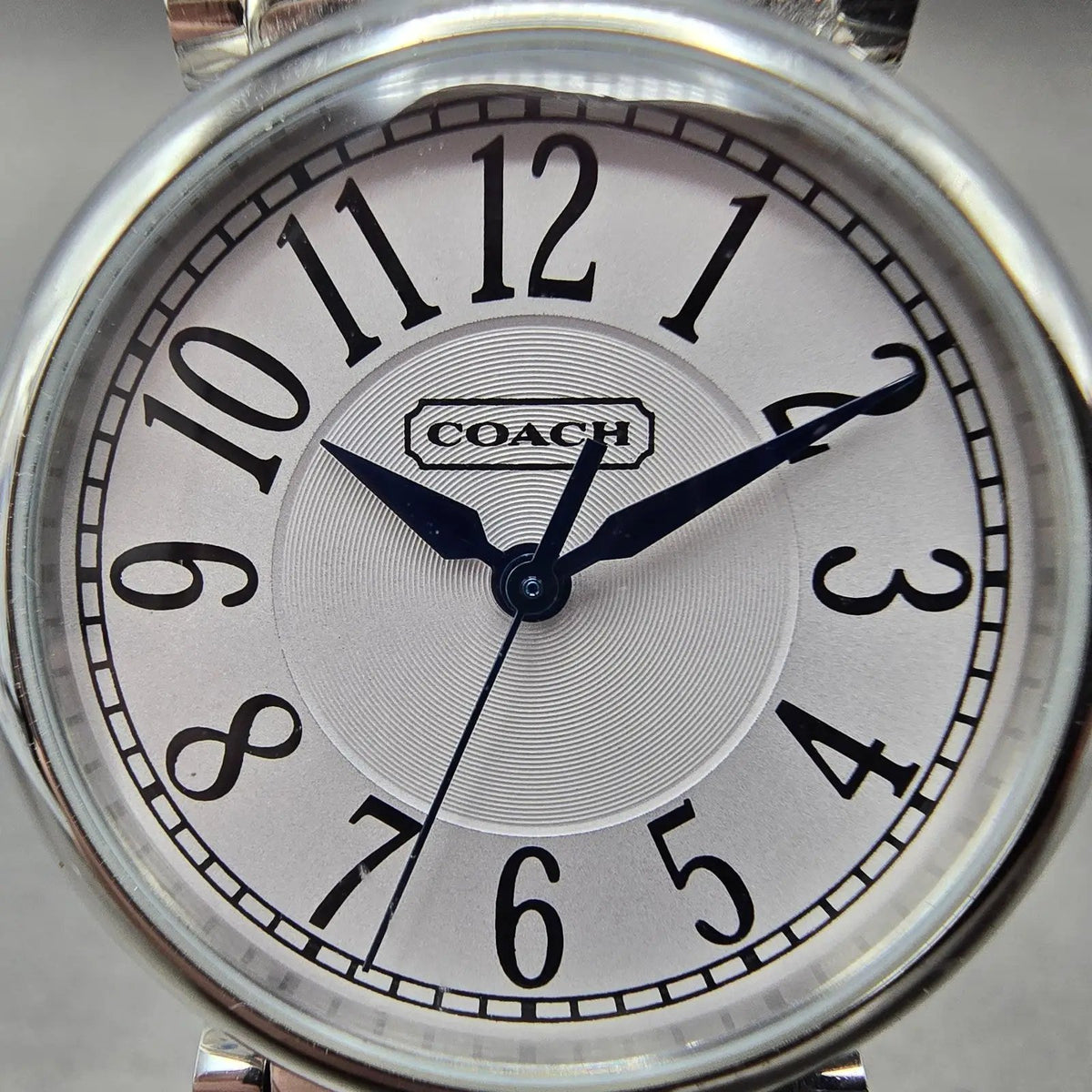 Coach Madison Watch Women 32mm White Dial Silver Date Round Leather New Batt1
