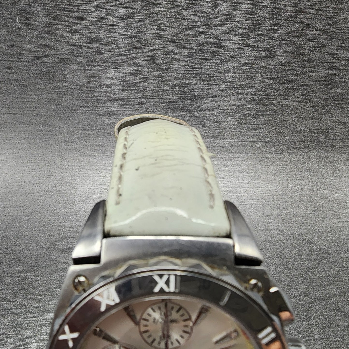 Seiko Sportura Chronograph Watch Unisex 38mm White Dial Steel 7t920ka0 New Batt4