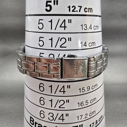 Citizen Watch Women 21mm Silver Dial Silver Tone Gemmed 5930-S101476 New Battery9