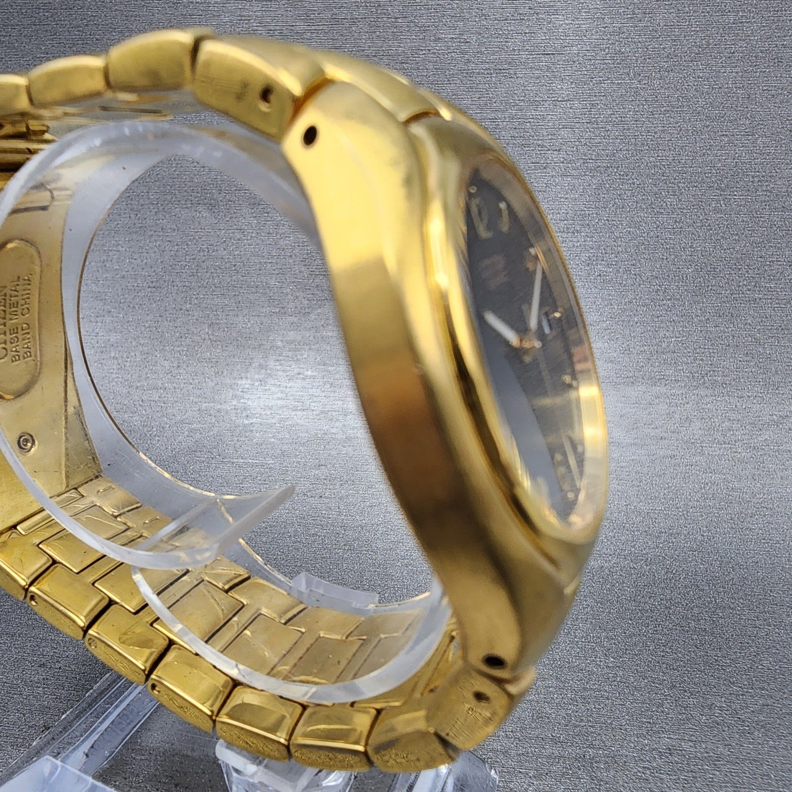 Citizen Watch Men 37mm Black Dial Gold Tone Round 2510H29850 New Battery3