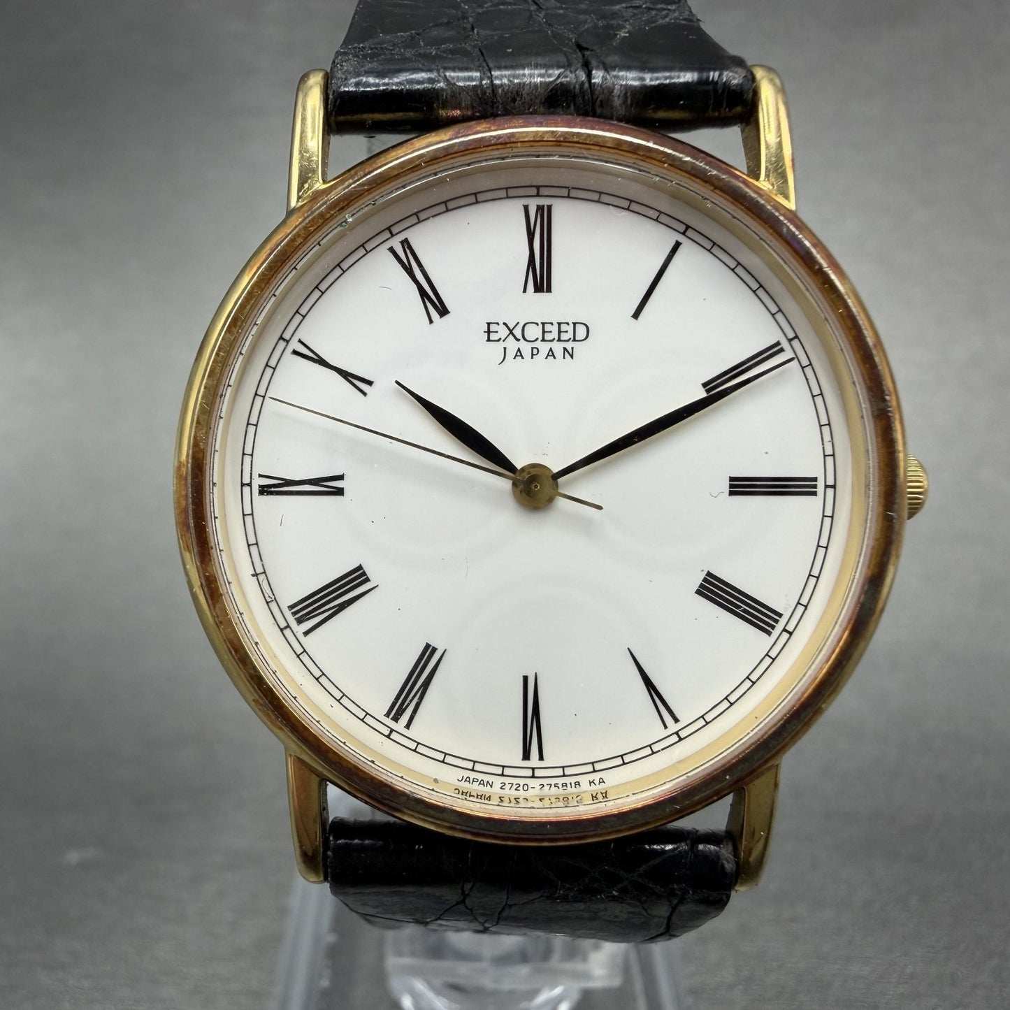 Citizen Exceed Watch Men 32mm White Dial Gold Tone Round 2730-273532 New Batt0
