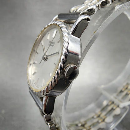 Seiko Watch Women 19mm Silver Dial Silver Tone Oval 14215510 New Battery VTG2