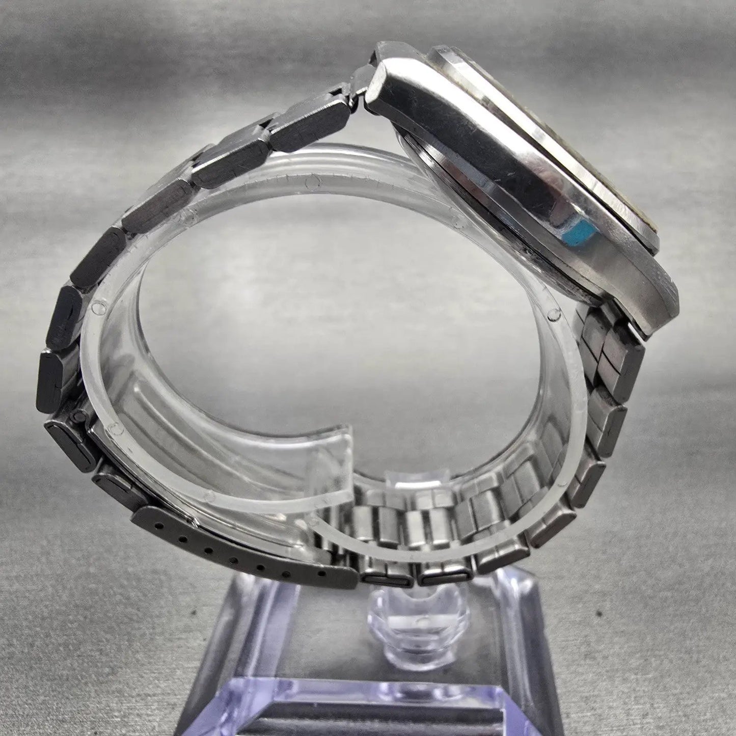 Seiko QT Watch Men 36mm Silver Dial Silver Tone Daydate Round 0823-8000 New Batt8