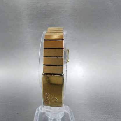 Seiko Digital Watch Women 23mm LCD Gold Tone Alarm Chrono Octagon New Battery
