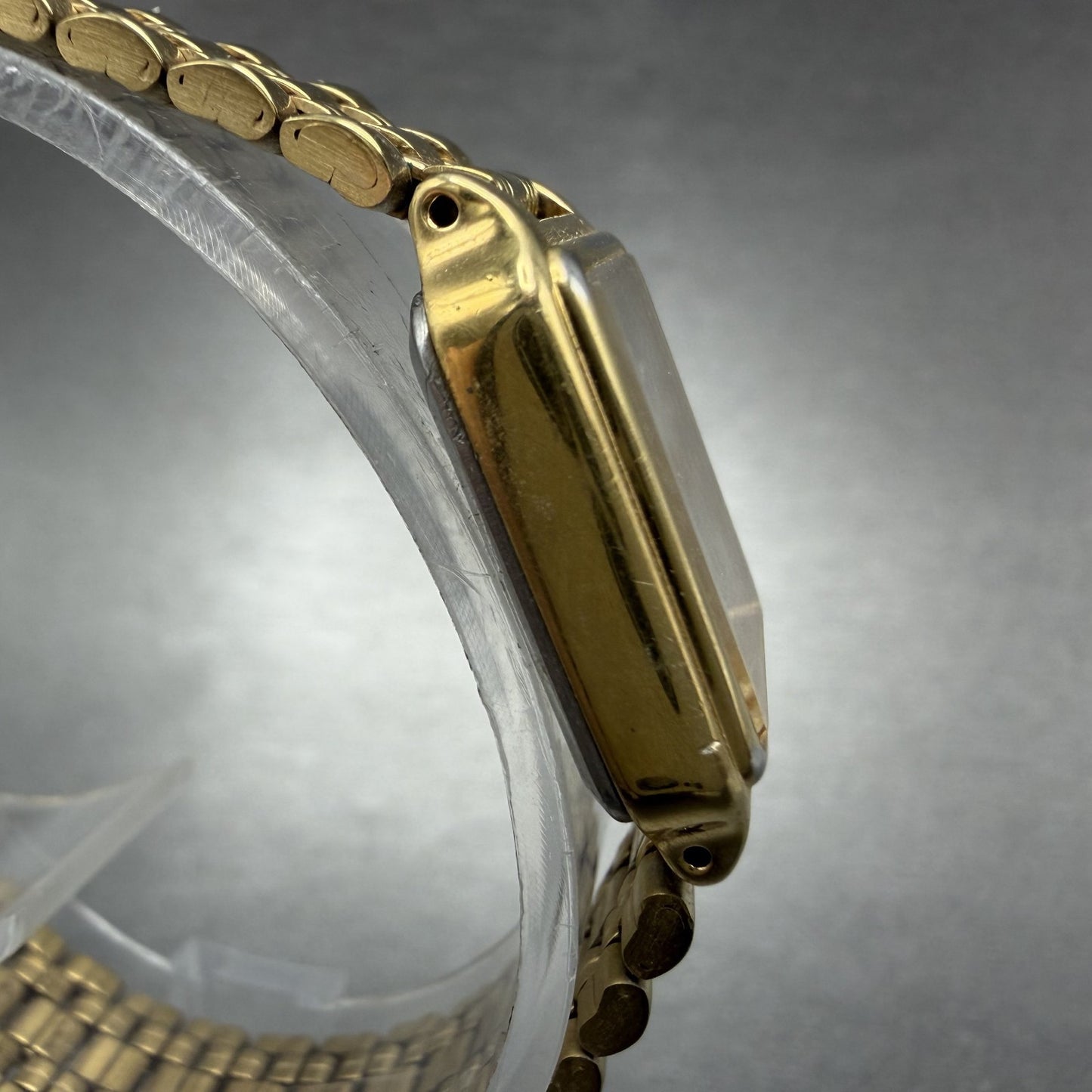 Seiko SX Tank Watch Women 17mm White Dial Gold Tone V401-5121 New Battery3
