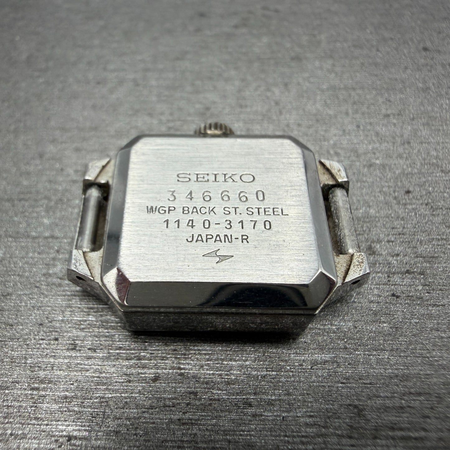 Seiko Special Tank Watch Women 18mm Blue Dial Silver Tone Manual 1140-3170 Runs7