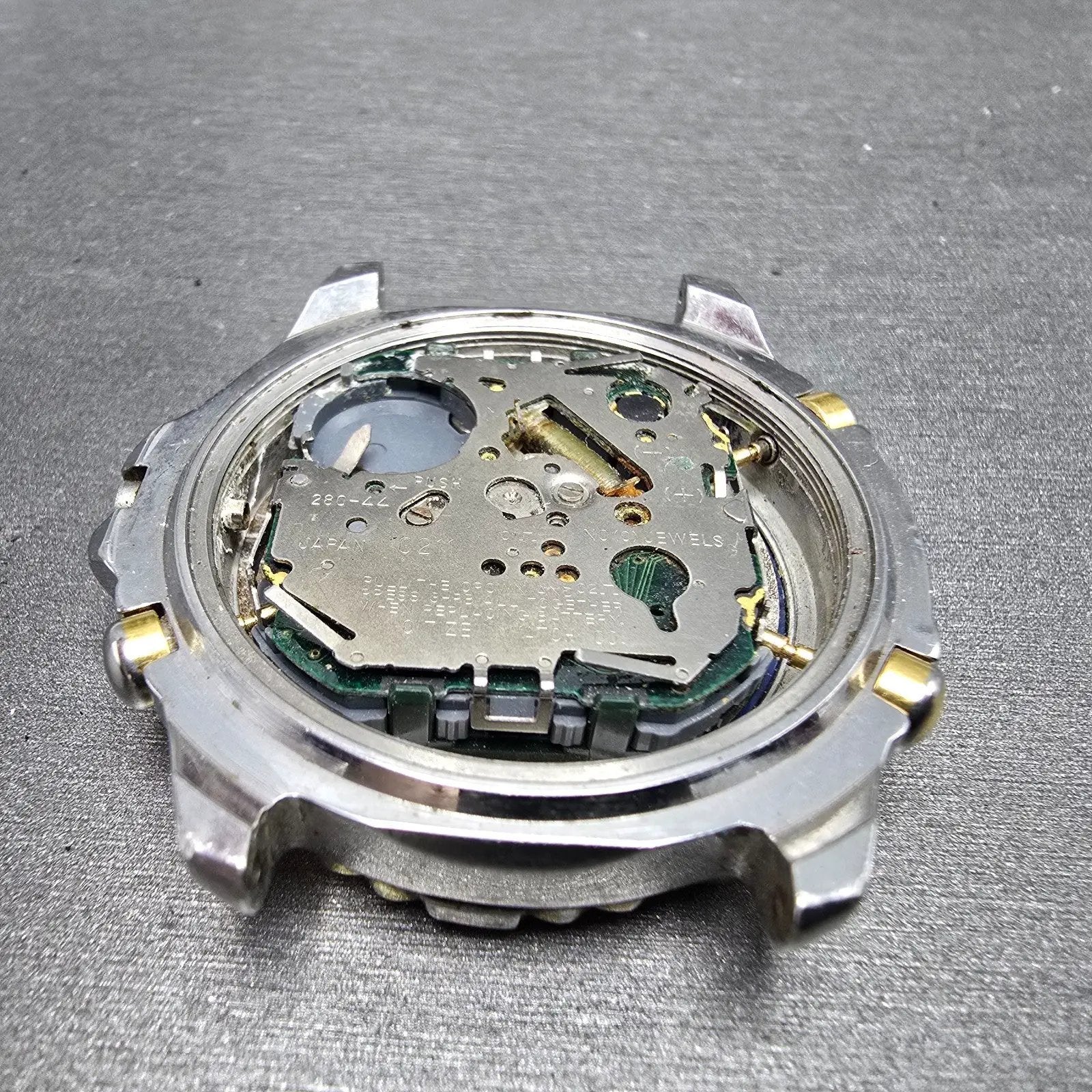 Citizen Yachtmaster C211 Watch Men 42mm Two Tone Alarm Chronograph Ana Digi PART9