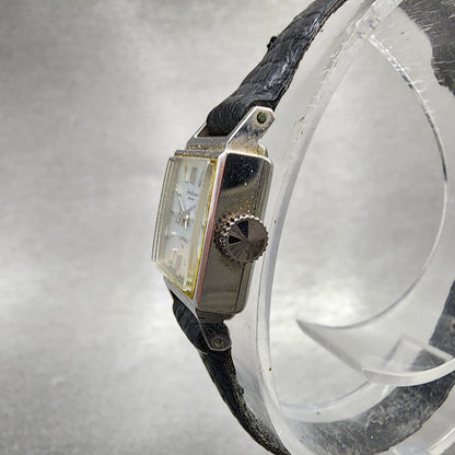 Seiko Solar Special Tank Watch Women 15mm Silver Tone Stainless Steel Runs2