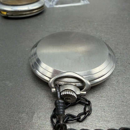 Waltham Pocket Watch 47mm White Dial Silver Tone Grade 220 Manual Wind PARTS!!!!10
