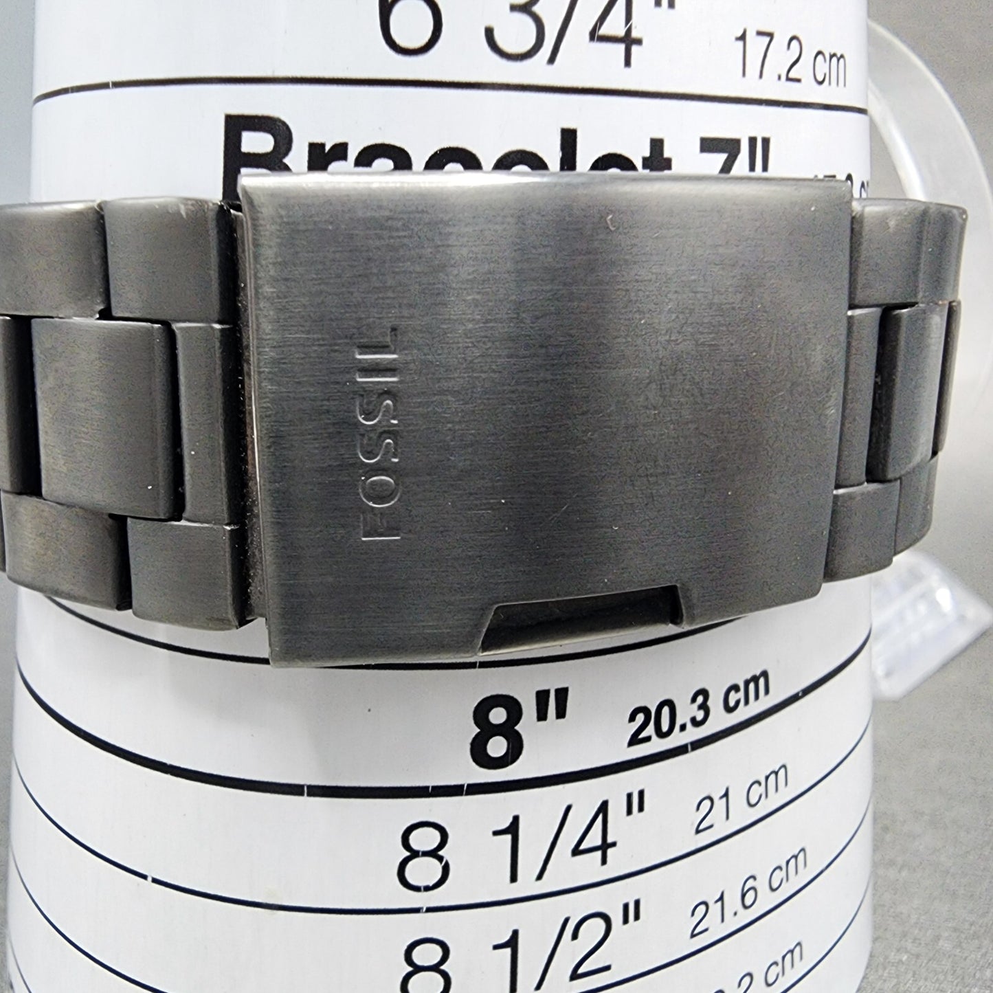 Fossil Machine Watch Men 42mm Black Dial Gray Tone Date Round FS4774 New Batt10