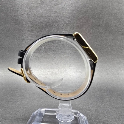 Seiko Solar Tank Watch Women 18mm White Dial Gold Tone V115-0BD0 Rectangle Runs8