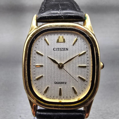 Citizen Watch Women 26mm Silver Dial Gold Tone Oval 9630-B00314 New Battery1