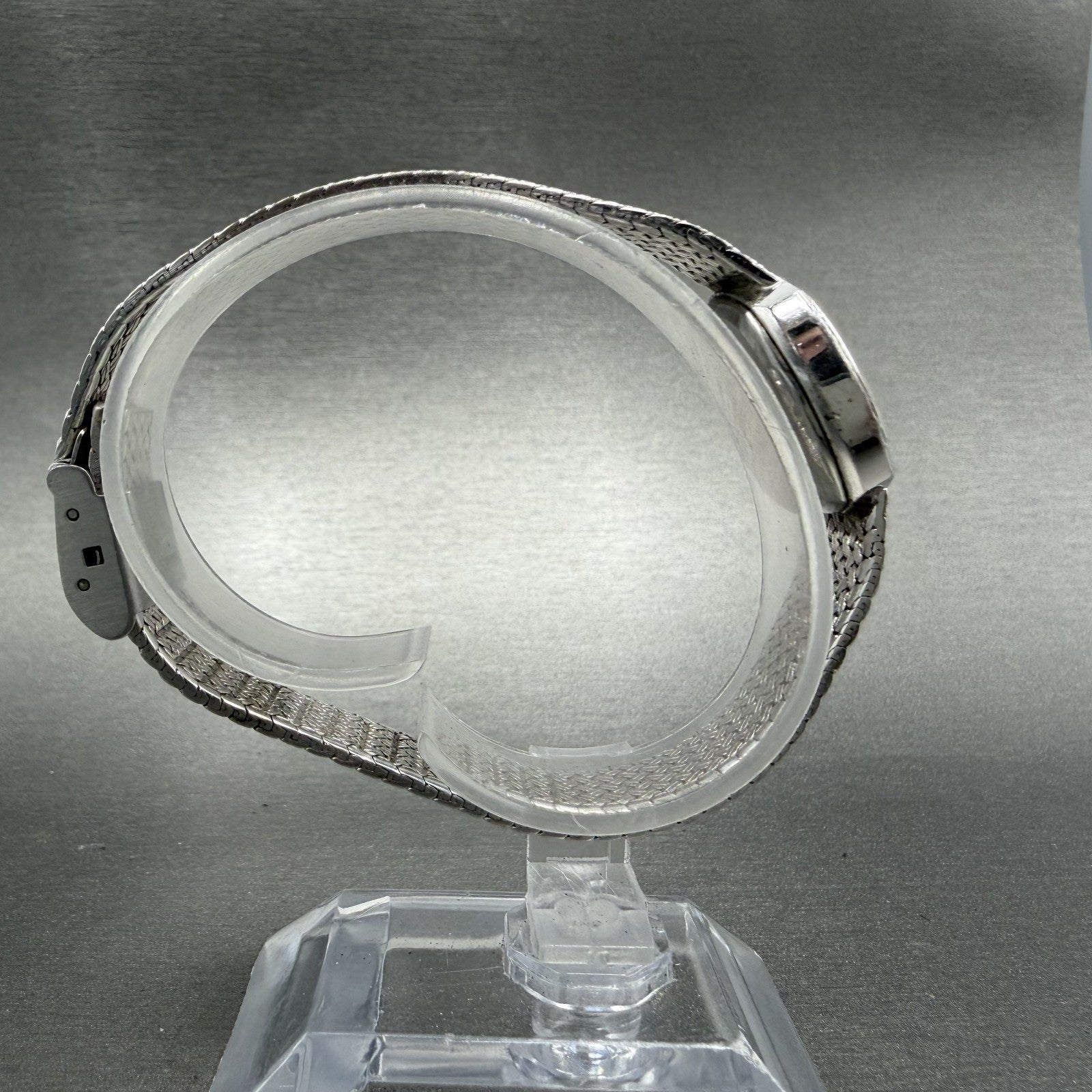 Cyma Watch Women 22mm Silver Dial Silver Tone Rectangle 616 Mesh New Battery8
