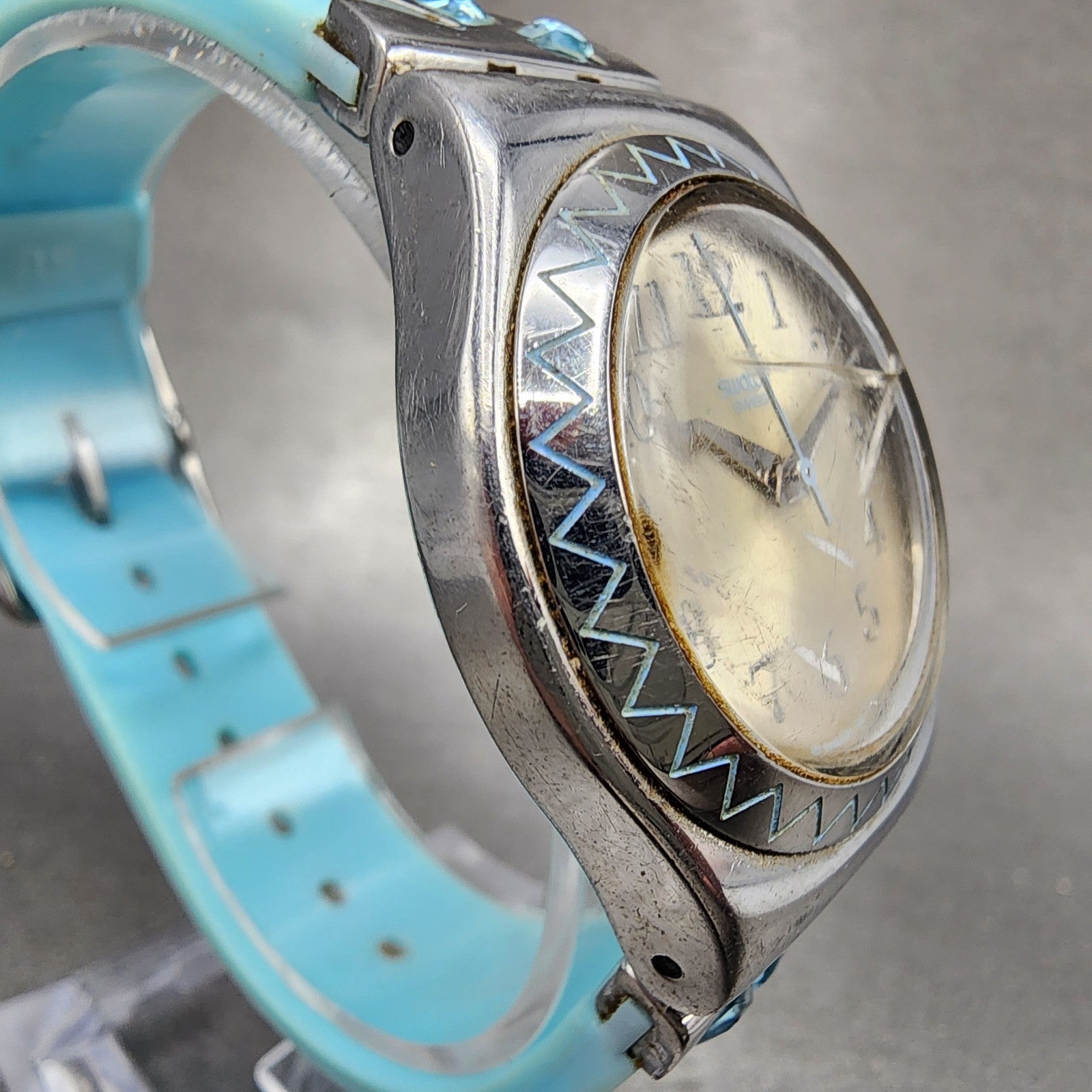 Swatch Irony Medium Ellazul Watch Women 33mm Silver Dial Silver Tone New Battery3