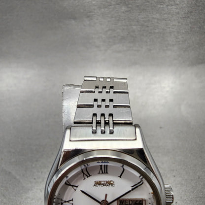Seiko Automatic Watch Women 27mm White Dial Silver Tone Daydate 24060060 PARTS5