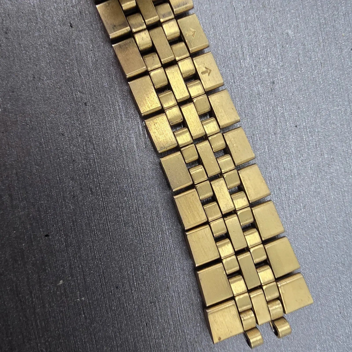 Seiko President Bracelet Stainless Steel Gold Tone Tri Folding Clasp VTG11