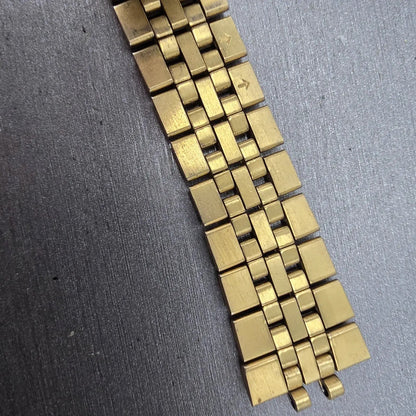 Seiko President Bracelet Stainless Steel Gold Tone Tri Folding Clasp VTG11