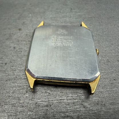 Seiko Tank Watch Men 27mm Champagne Dial Gold Tone Rectangle 7431-5049 PARTS11