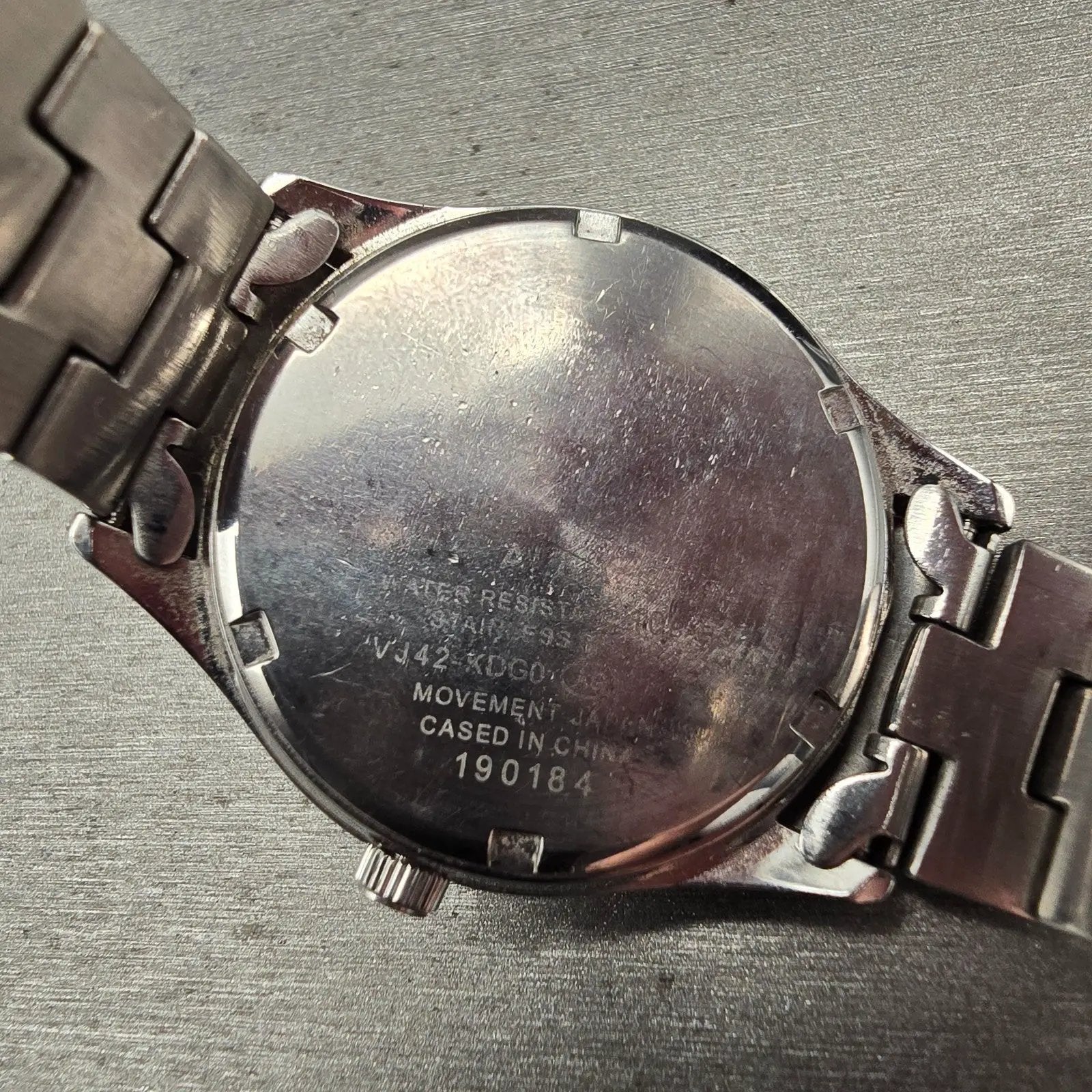 Seiko Alba Watch Men 36mm White Dial Silver Tone Date Round VJ42-KDG0 New Batt10