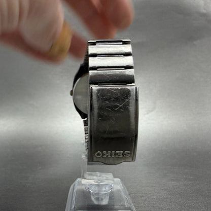 Seiko Analog Digital Watch Men 33mm Gray Dial Steel Rectangle H601-5479 PARTS!!!8