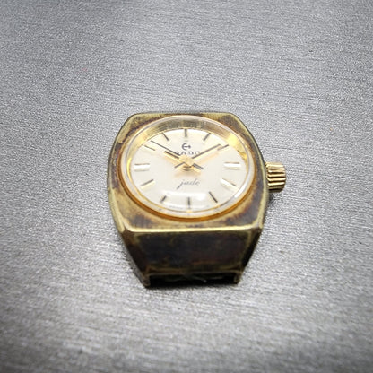 Rado jade Watch Women 19mm Champagne Dial Gold Tone Round Manual Wind Runs
