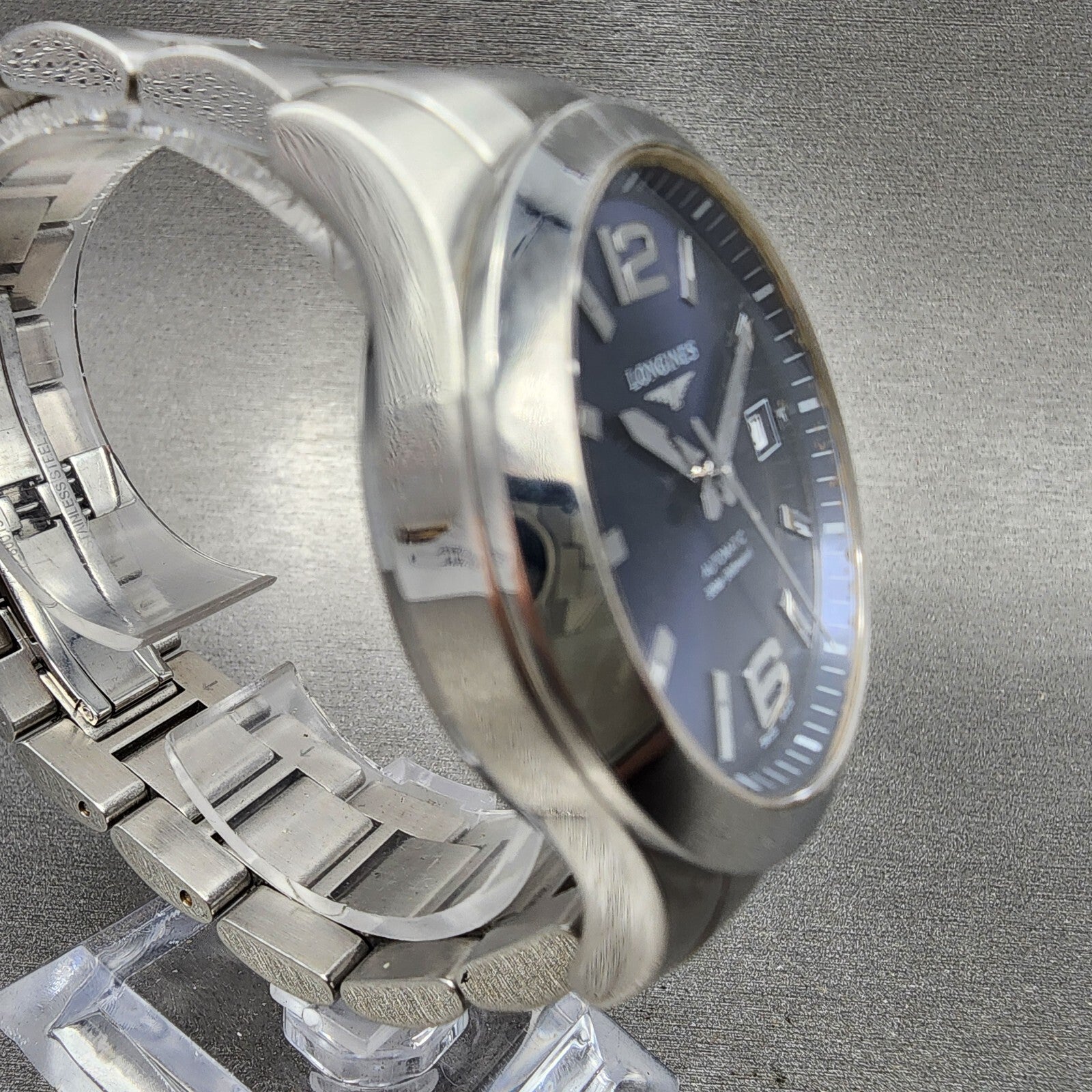 Longines Conquest Automatic Watch Men 39mm Blue Dial Steel L3.77.6.4.99.6 PARTS4