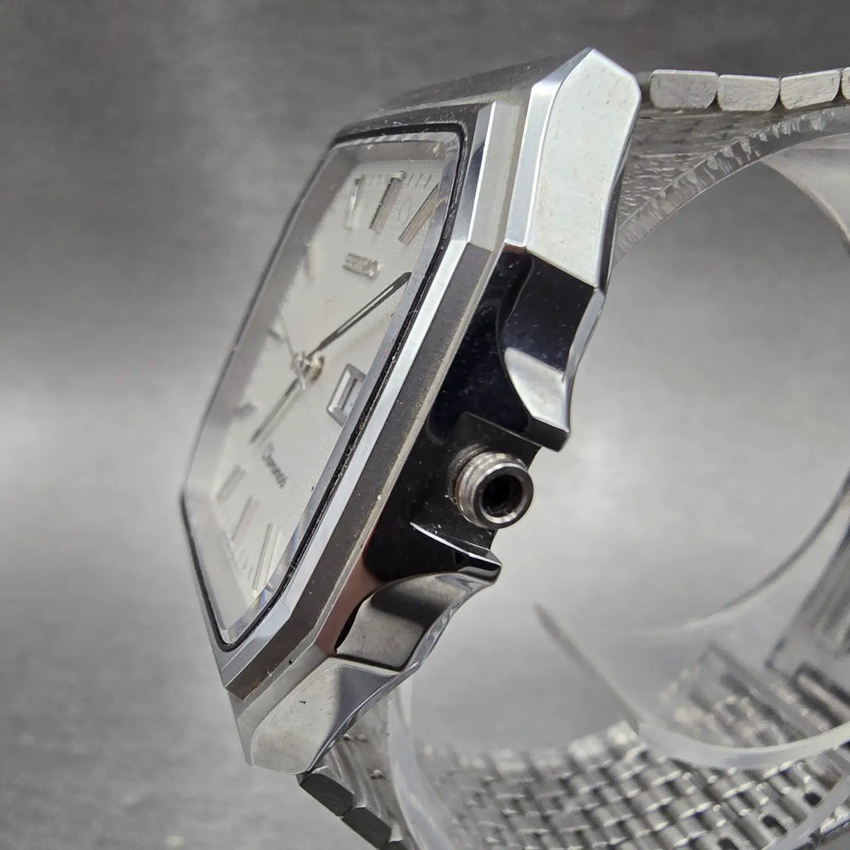 Seiko Chronos Watch Men 31mm White Dial Silver Daydate 5H23-5100 READ!! New Batt2
