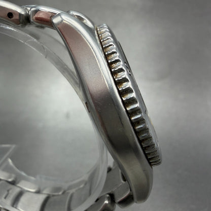 Elgin Dive Watch Men 36mm Silver Dial Silver Tone Date READ!! FK-376 New Battery3