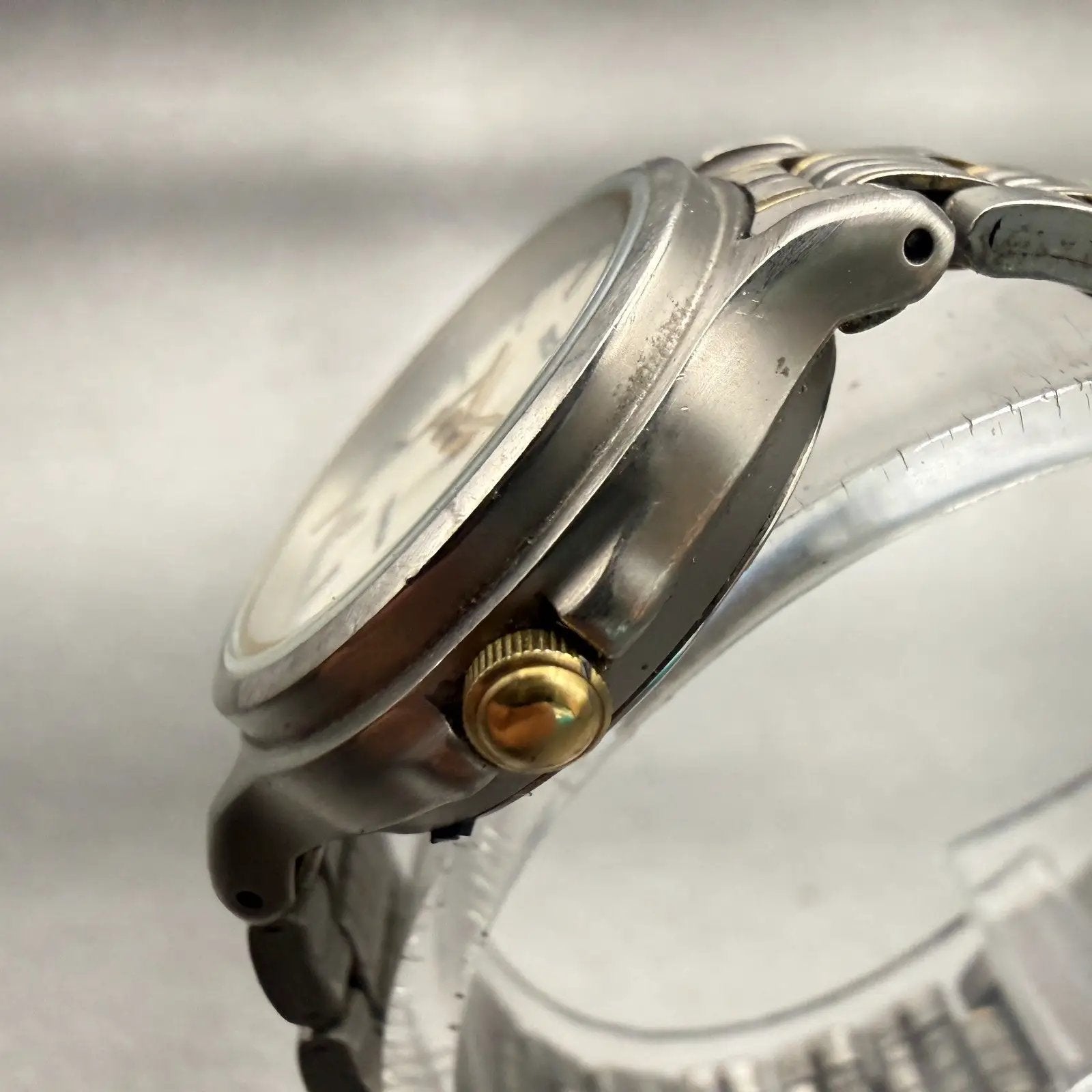 Seiko Titanium Watch Women 26mm White Dial Date Round 7N82-6D80 New Battery2