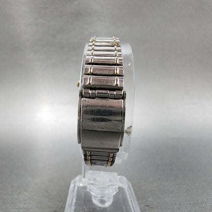 Seiko Watch Women 25mm Gray Dial Two Tone 7321-0150 New Battery