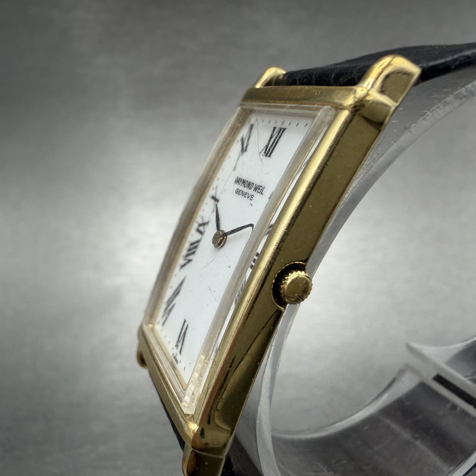 Raymond Weil Tank Watch Women 22mm White Dial Gold Plated Rectangle 5742 Newbatt2
