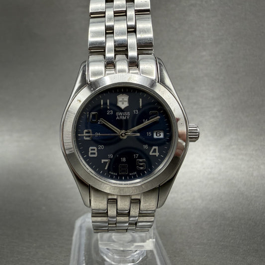 Victorinox Swiss Army Alliance Watch Women 28mm Blue Dial Steel Date New Battery0