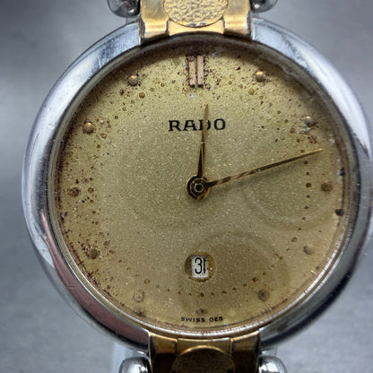 Rado Watch Men 32mm Champagne Dial Two Tone Date Round 160.3568.2 PARTS Vintage2