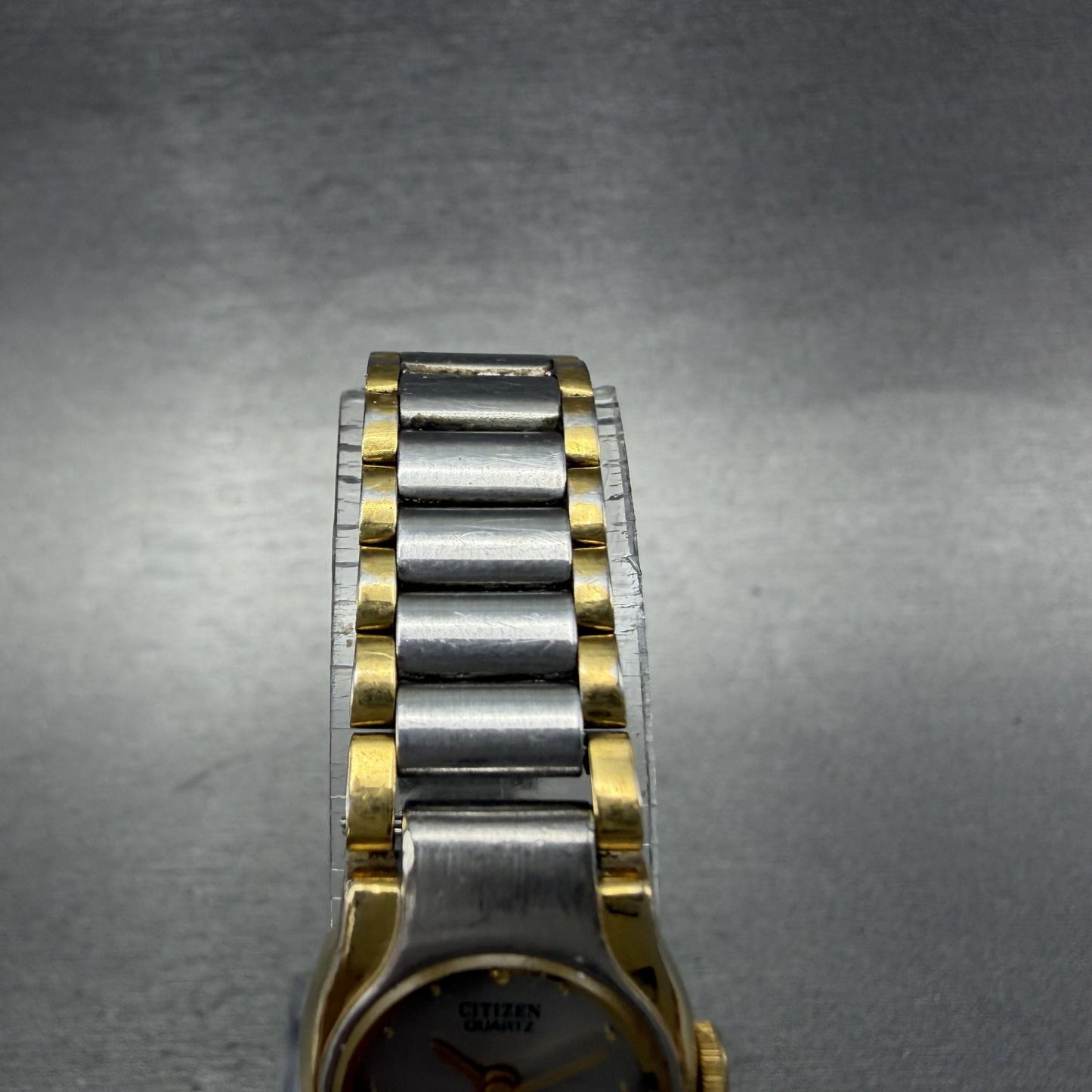 Citizen CQ Watch Women 17mm Gray Dial Two Tone Round 3220S09826 New Battery VTG4
