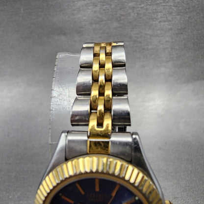 Citizen CQ Watch Women 25mm Blue Dial Two Tone Daydate 6000R00413 New Batt4