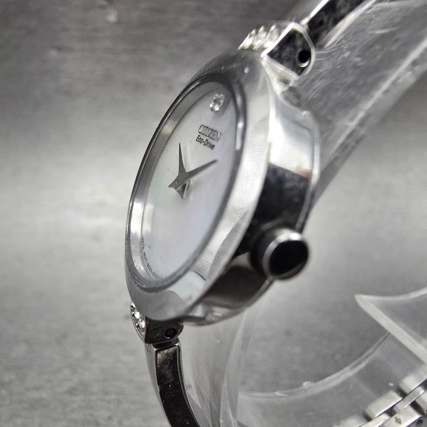 Citizen Eco-Drive Watch Women 21mm MOP Dial Silver Tone Round B023-S067090 Runs2